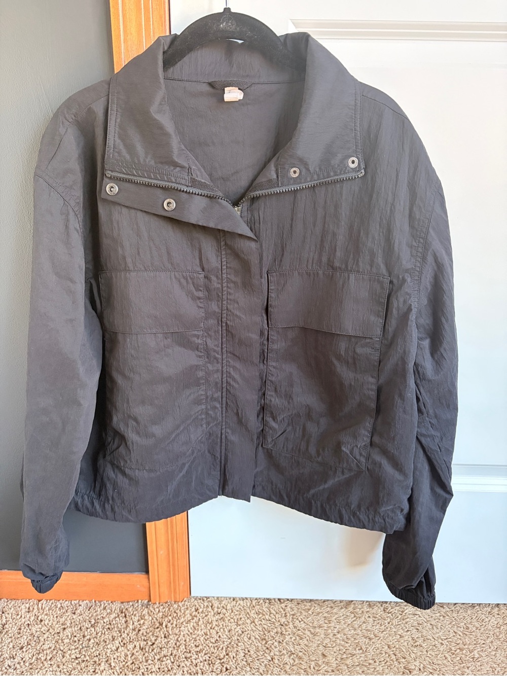 Zella Charcoal Utility Zip Jacket